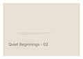 Quiet Beginnings - 02